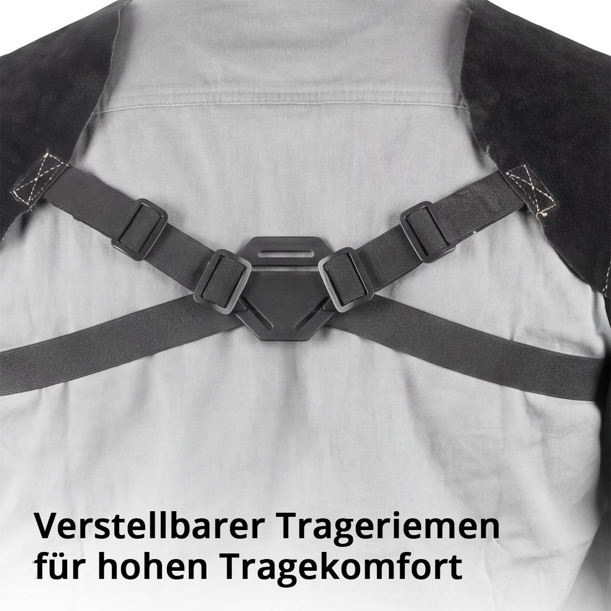 STAHLWERK Schweißerärmel mit Trageriemen aus hochwertigem Spaltleder