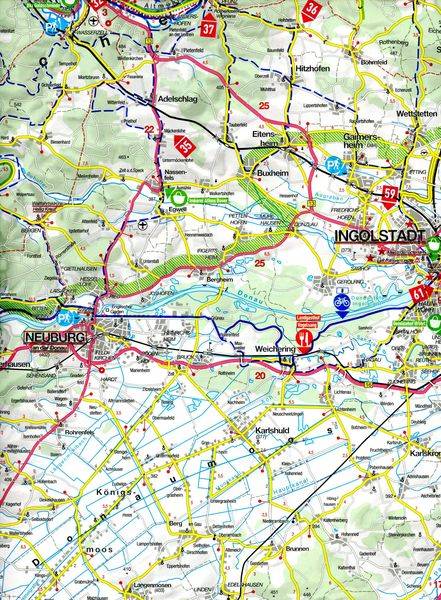 MARCO POLO Freizeitkarte 36 Altmühltal, Donau, Fränkisches Seenland 1:110.000