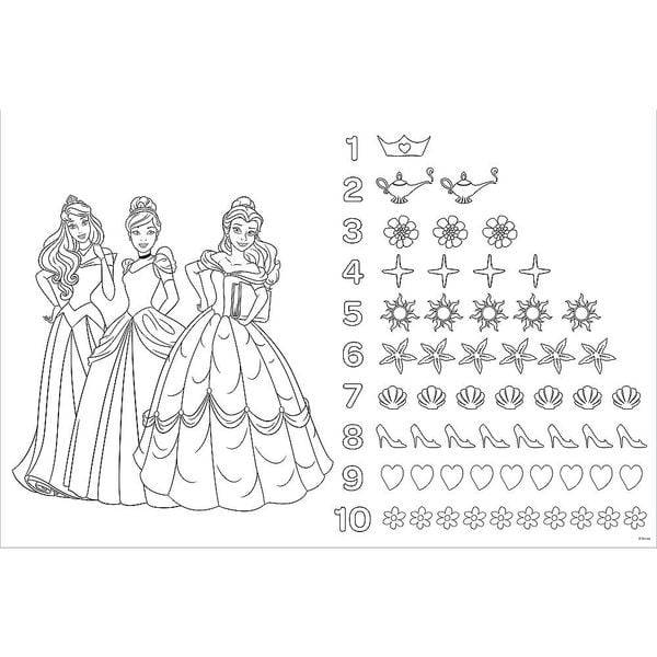 Primo Super Maxi Puzzle 24 Teile und Malvorlage Disney Princess