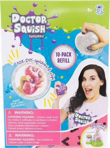 Doctor Squish 38687 Squishy Pack - 10 Pack Balloon Refill