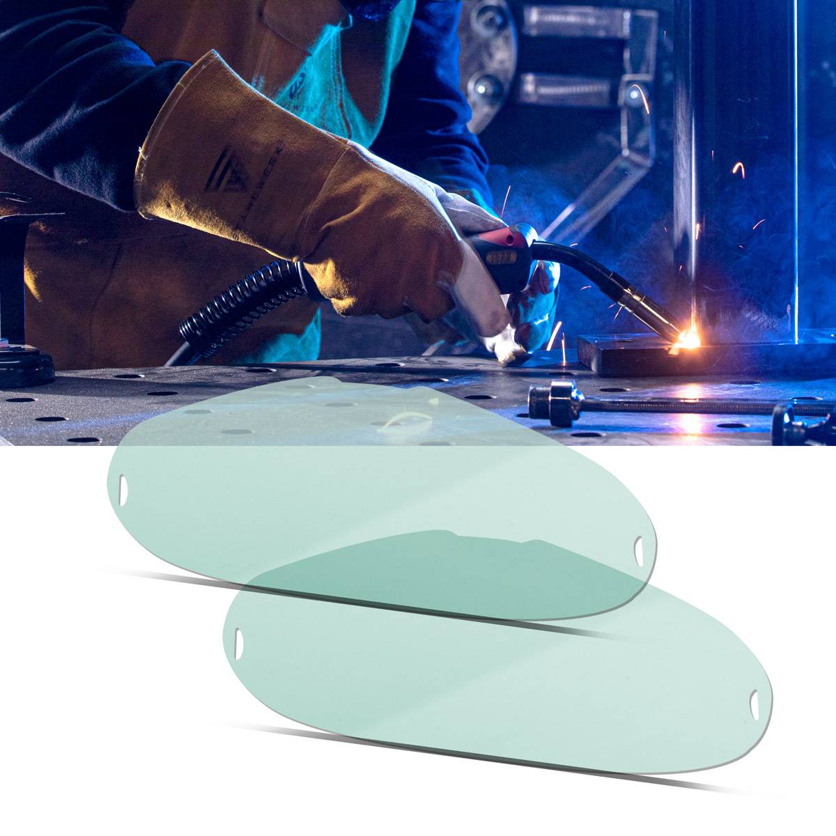 STAHLWERK Vorsatzscheiben 2er Set Schweißhelm Ersatzscheiben ST 800 PV