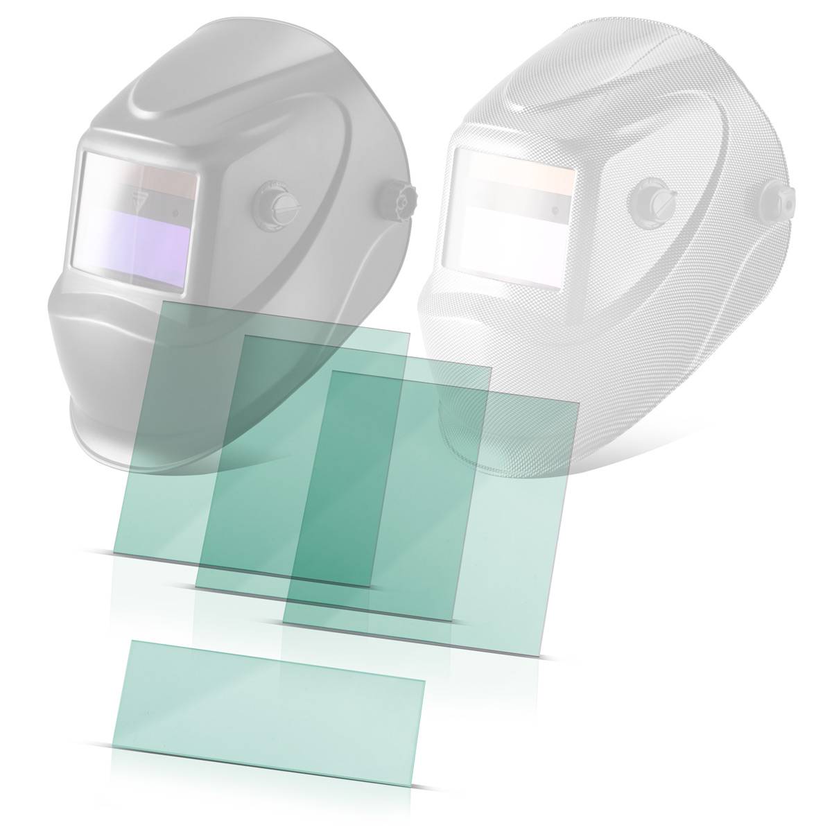 STAHLWERK Vorsatzscheiben 4er Set Schweißhelm Ersatzscheiben ST 450 R RC