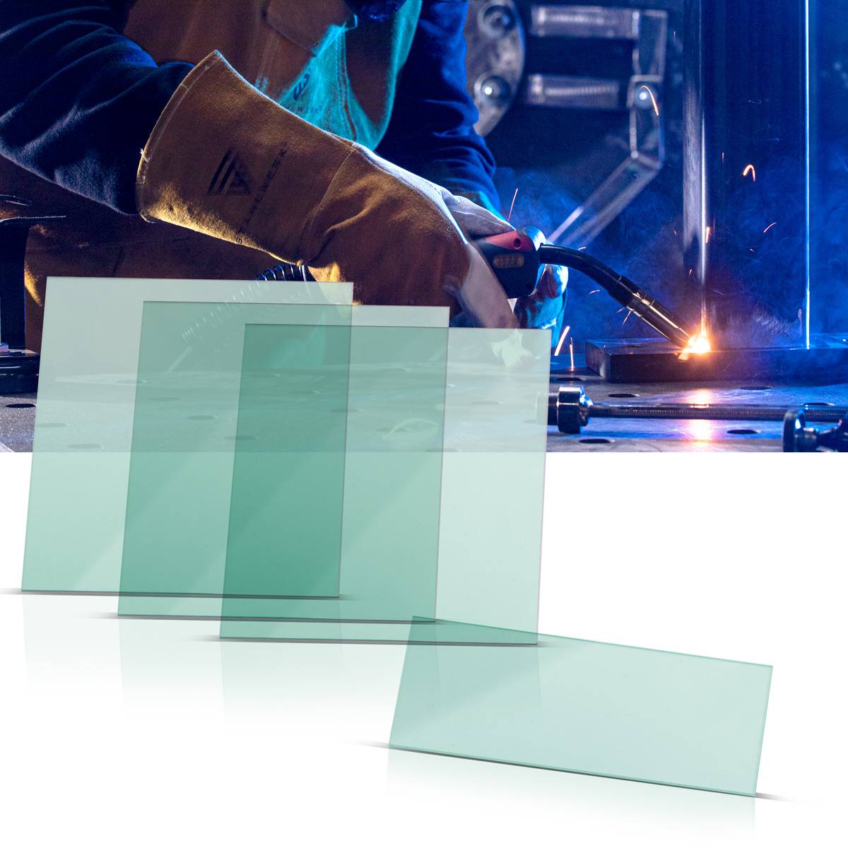 STAHLWERK Vorsatzscheiben 4er Set Schweißhelm Ersatzscheiben ST 450 R RC