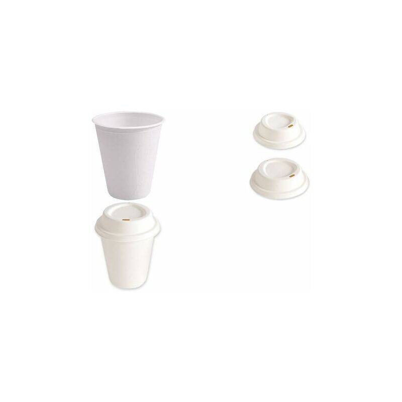 NATURE Star Deckel für Zuckerrohr-Trinkbecher, 84 mm, weiß