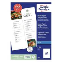 AVERY ZWECKFORM - Business Inkjet Papier A4 200g 50Bl - Inkjet-Papier - 200 g/m²
