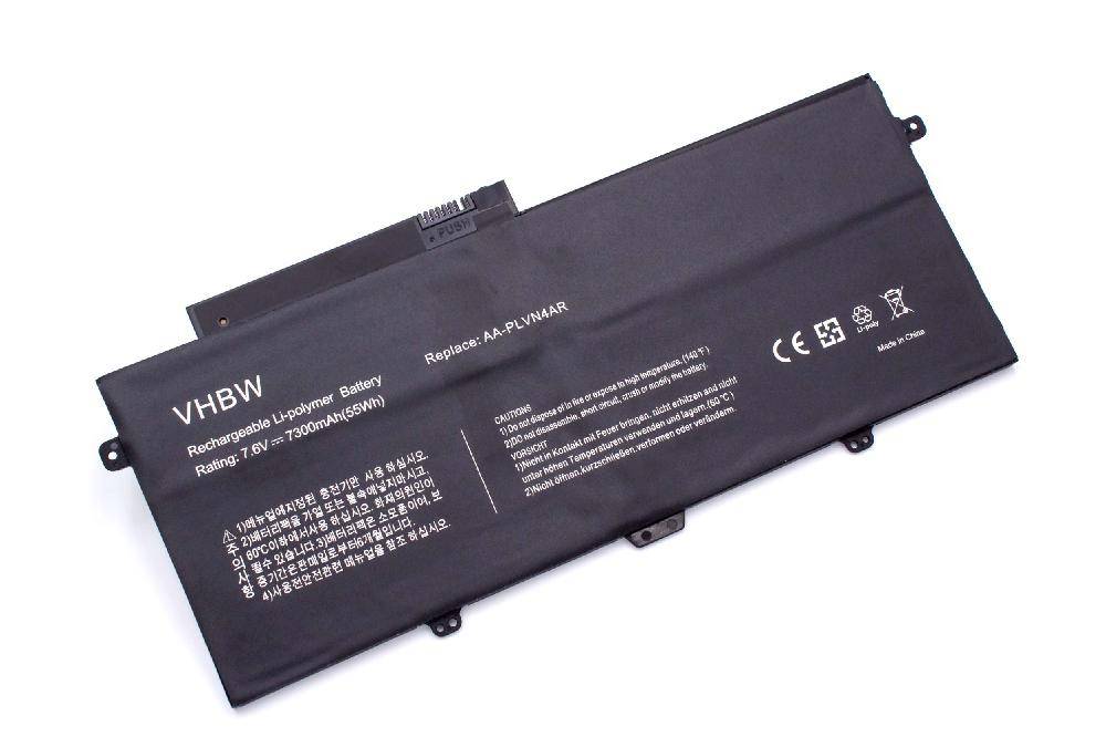 vhbw Akku kompatibel mit Samsung NP940X3G-K01DE, NP940X3G-K01NL, NP940X3G-K01CA Notebook (7300 mAh, 7,6 V, Li-Polymer)