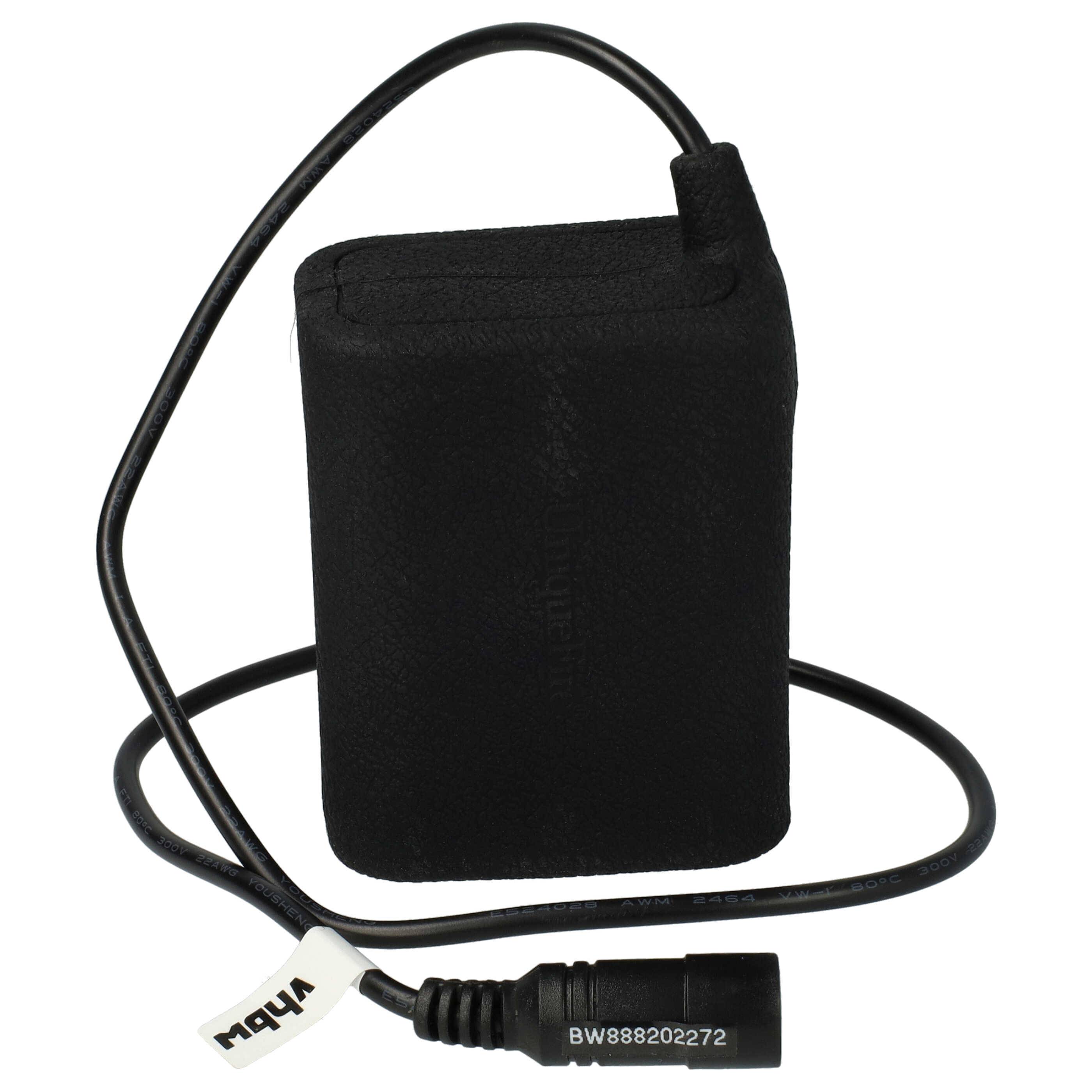 vhbw 1x Akkupack kompatibel mit Supernova B54 Max Fahrradlampen (7800 mAh, 8,4 V, Li-Ion), wasserabweisendes Gewebe, Inkl. Ladegerät