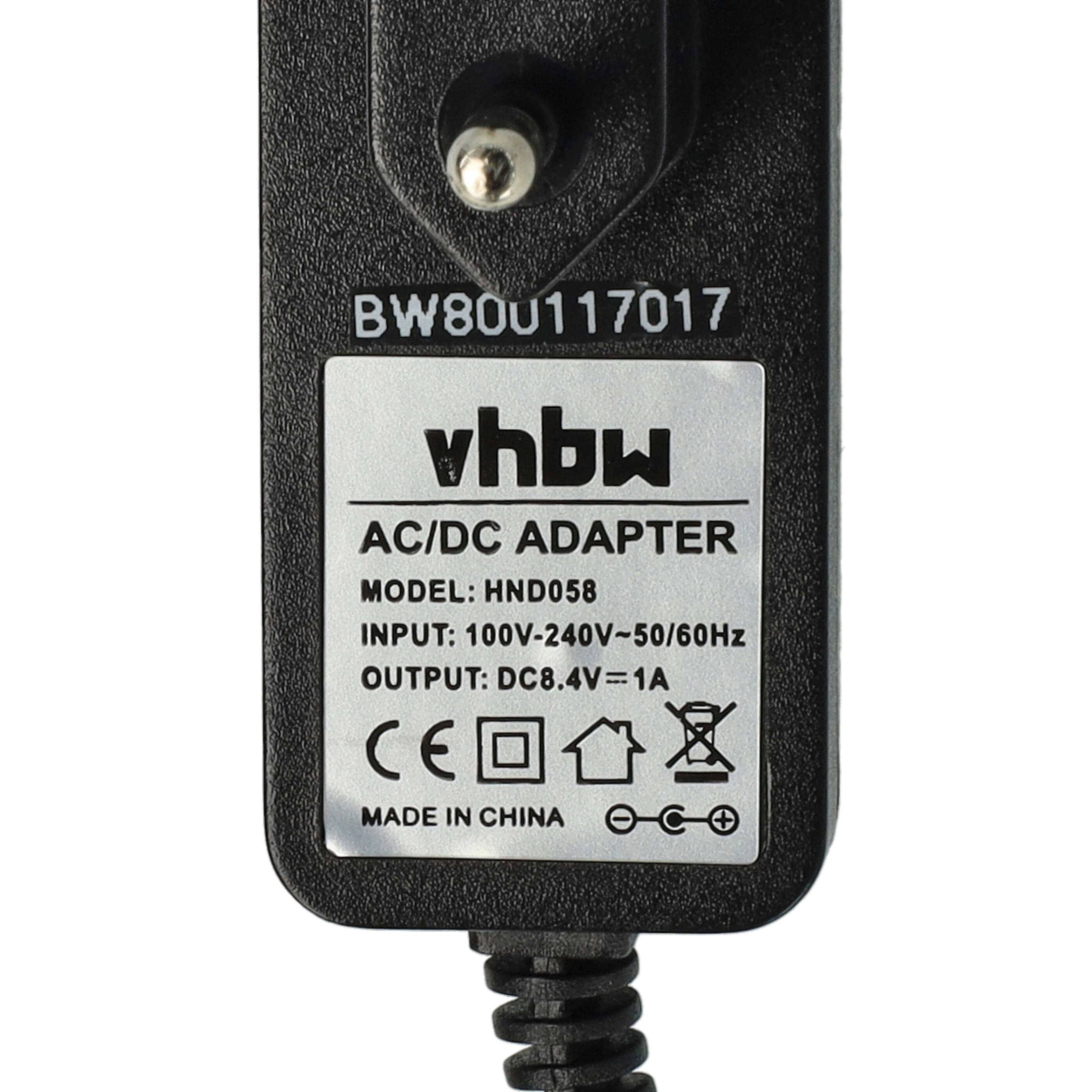 AC/DC-Adapter mit Aufschrift „vhbw