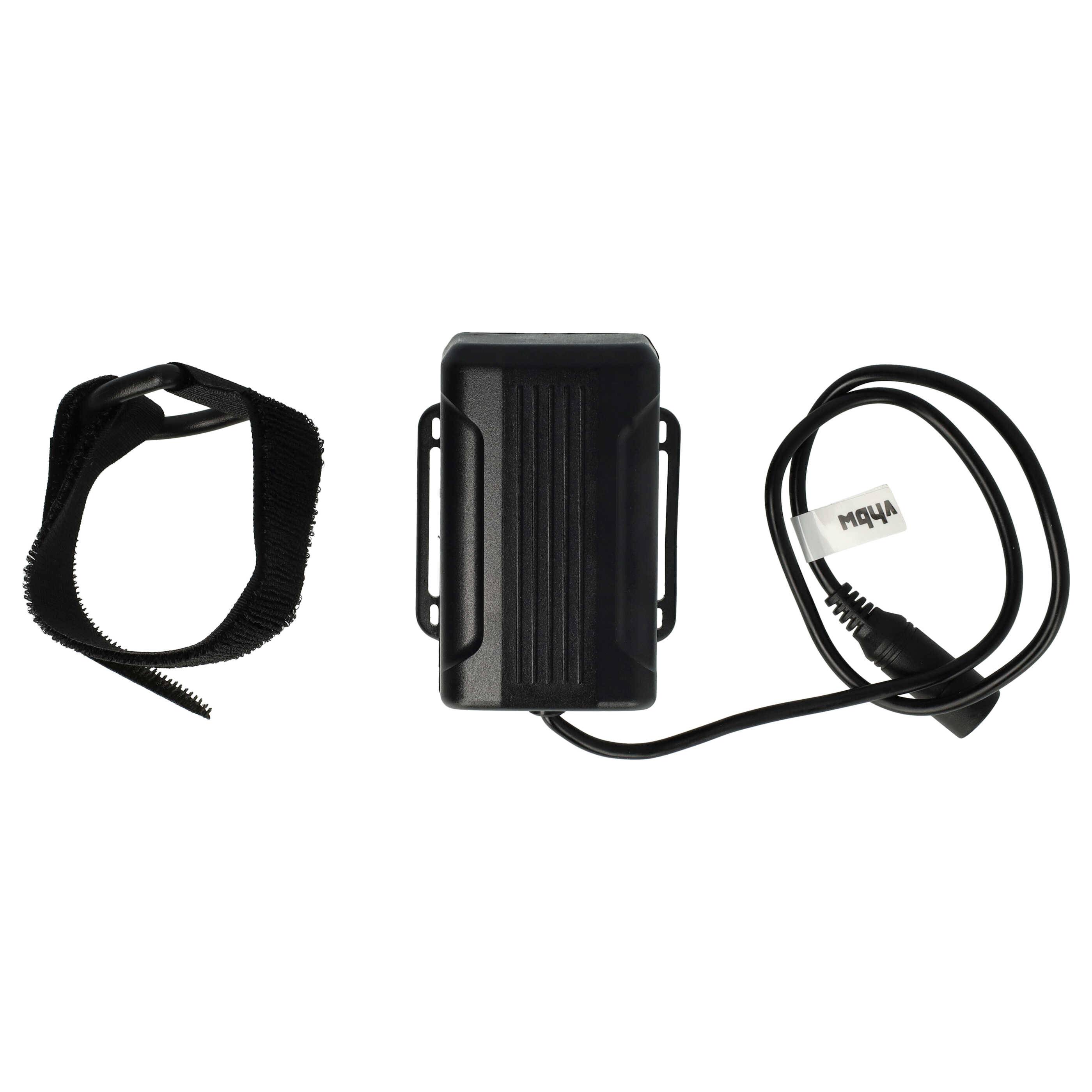 vhbw 1x Akkupack kompatibel mit Supernova M99 Mini Pro B54, B54 Max Fahrradlampen (6000 mAh, 8,4 V, Li-Ion) wasserdicht, Inkl. Ladegerät