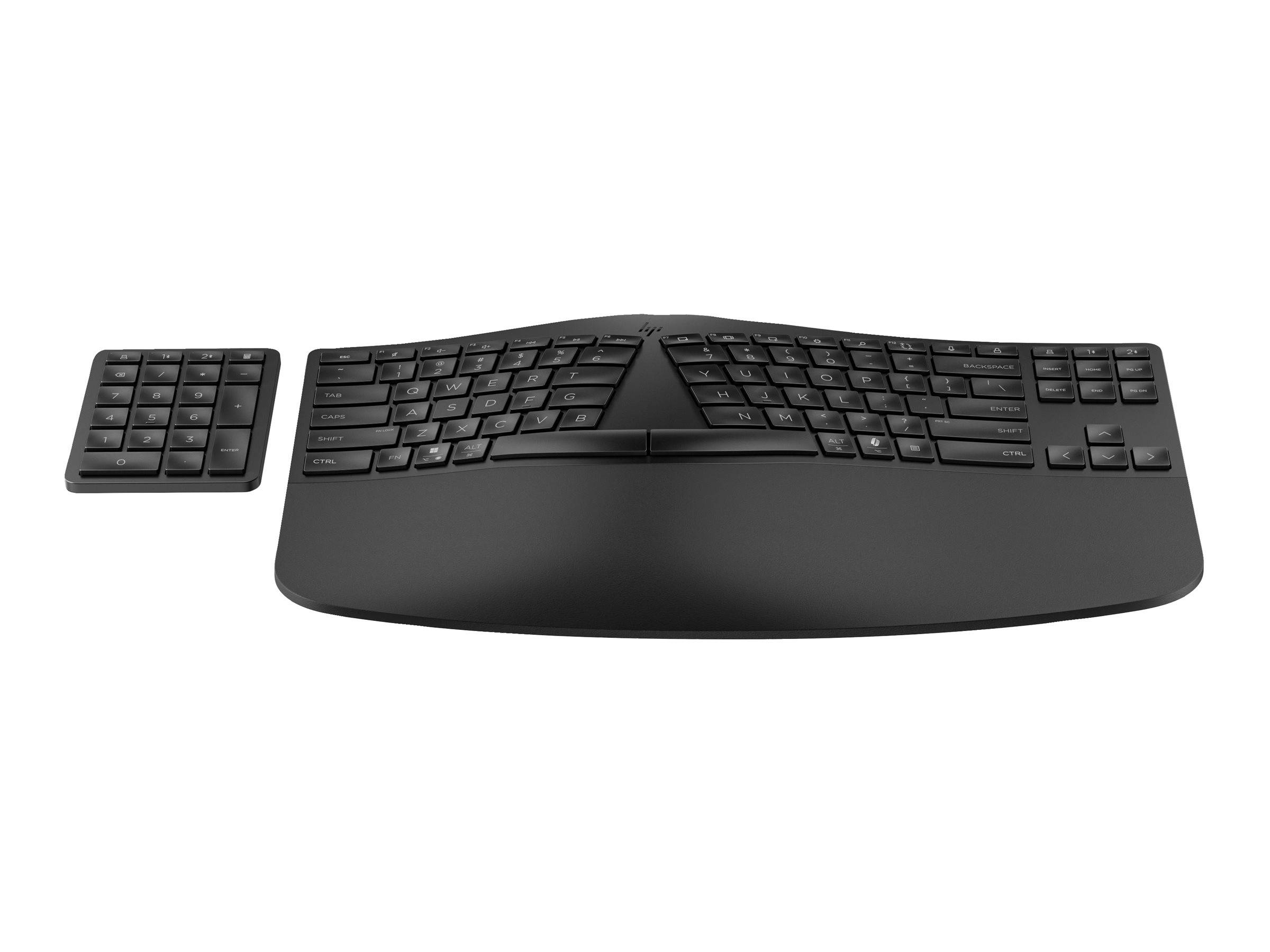 HP 960 - Tastatur-und-Tastenfeld-Set - kompakte Größe, 2-Zonen-Layout, separater Ziffernblock, kurzer Tastenhub, Multi-D