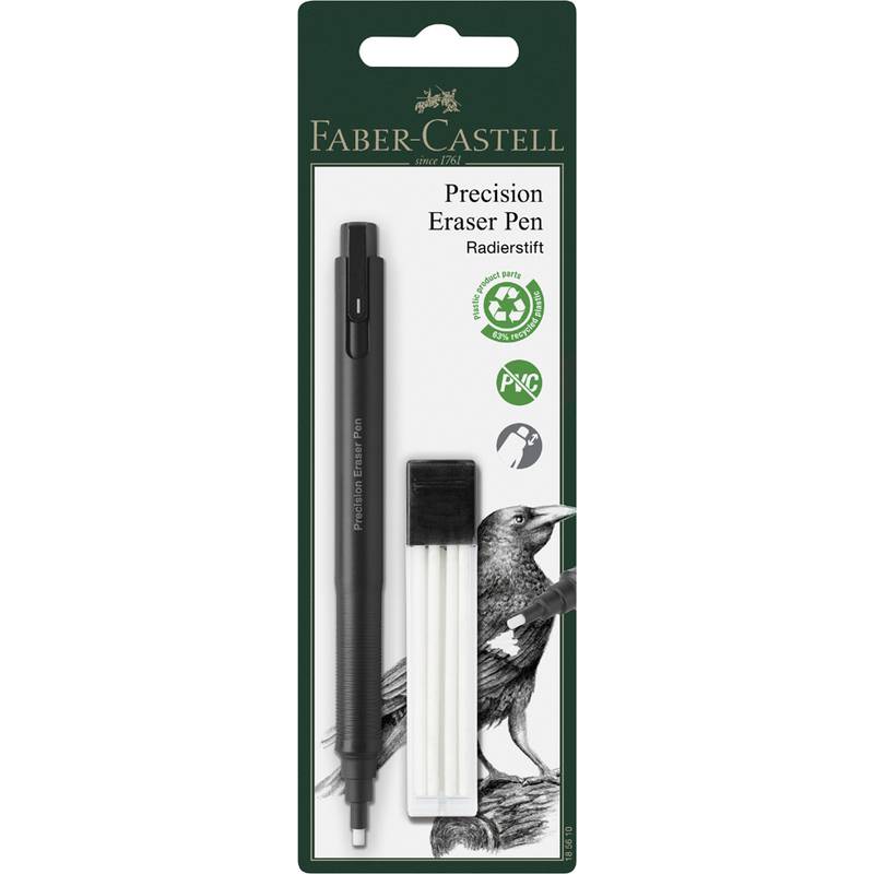 FABER-CASTELL Radierstift PRECISION ERASER PEN, Blisterkarte