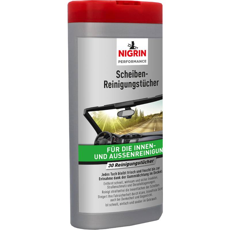 NIGRIN Scheiben-Reinigungstücher, Spenderbox