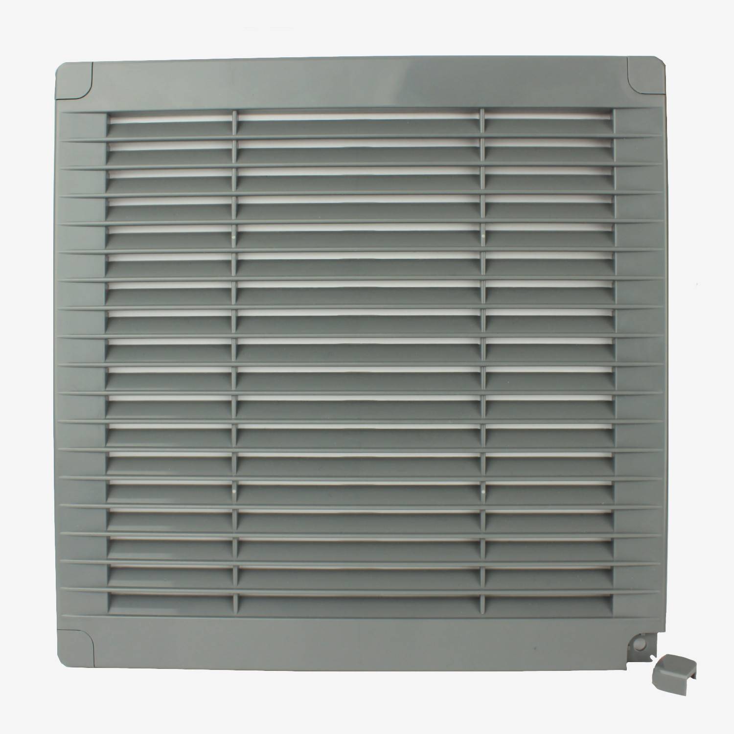 Lüftungsgitter Abluftgitter Lamellengitter Insektenschutz Kunststoff eckig 200 x 200 mm grau