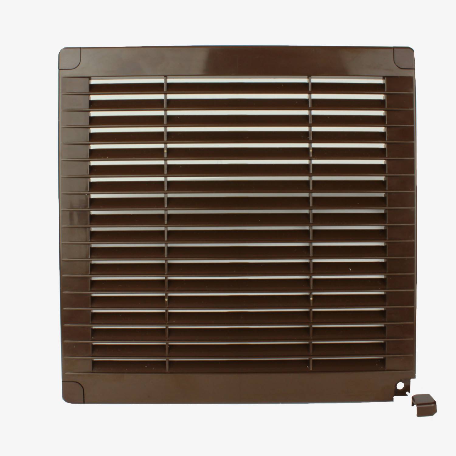 Lüftungsgitter Abluftgitter Lamellengitter Insektenschutz Kunststoff eckig 200 x 200 mm - braun