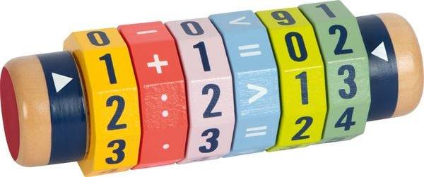 Small foot 10527 - Rechenrolle Kleines 1x1, Mathe-Lernspiel, play & learn, Holz