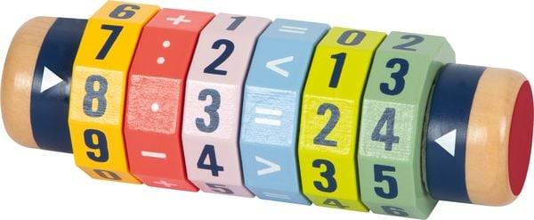 Small foot 10527 - Rechenrolle Kleines 1x1, Mathe-Lernspiel, play & learn, Holz