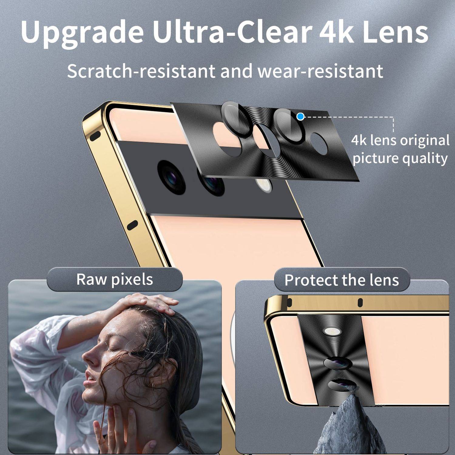 Für Google Pixel 8a Magsafe Metall Cover Schutz Tasche Hülle Case Gold