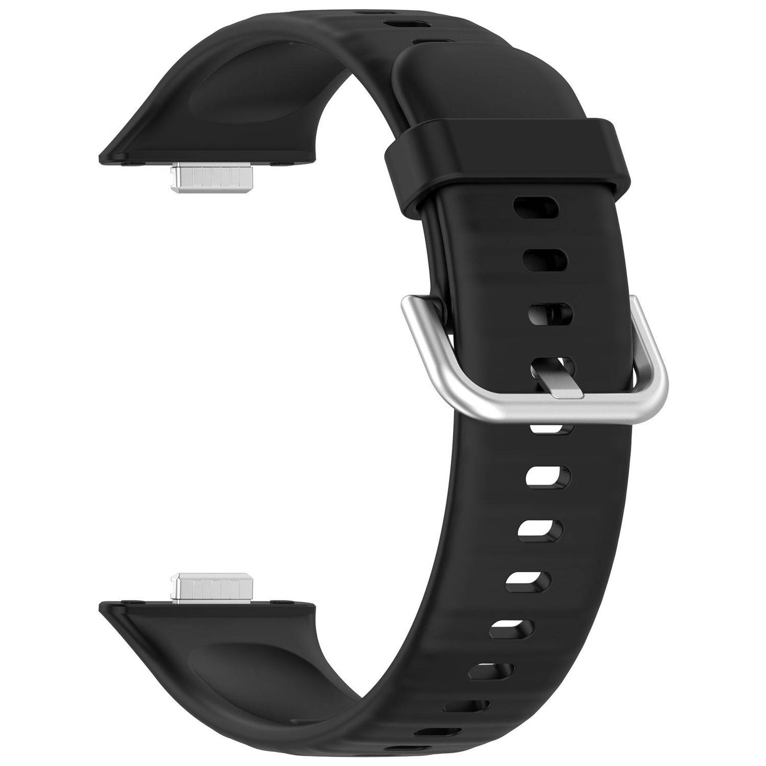 Für Huawei Watch Fit 3 hochwertiges Silikon Arm Band Ersatz Schwarz