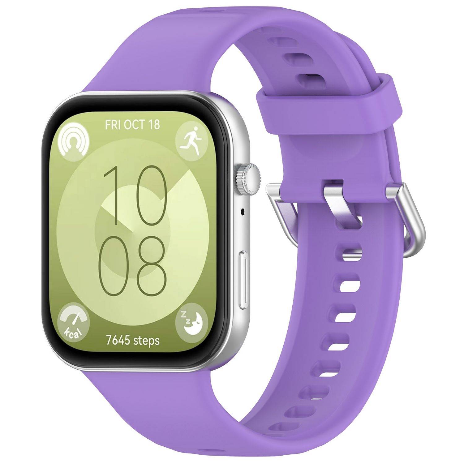 Für Huawei Watch Fit 3 hochwertiges Silikon Watch Arm Band Ersatz Lila