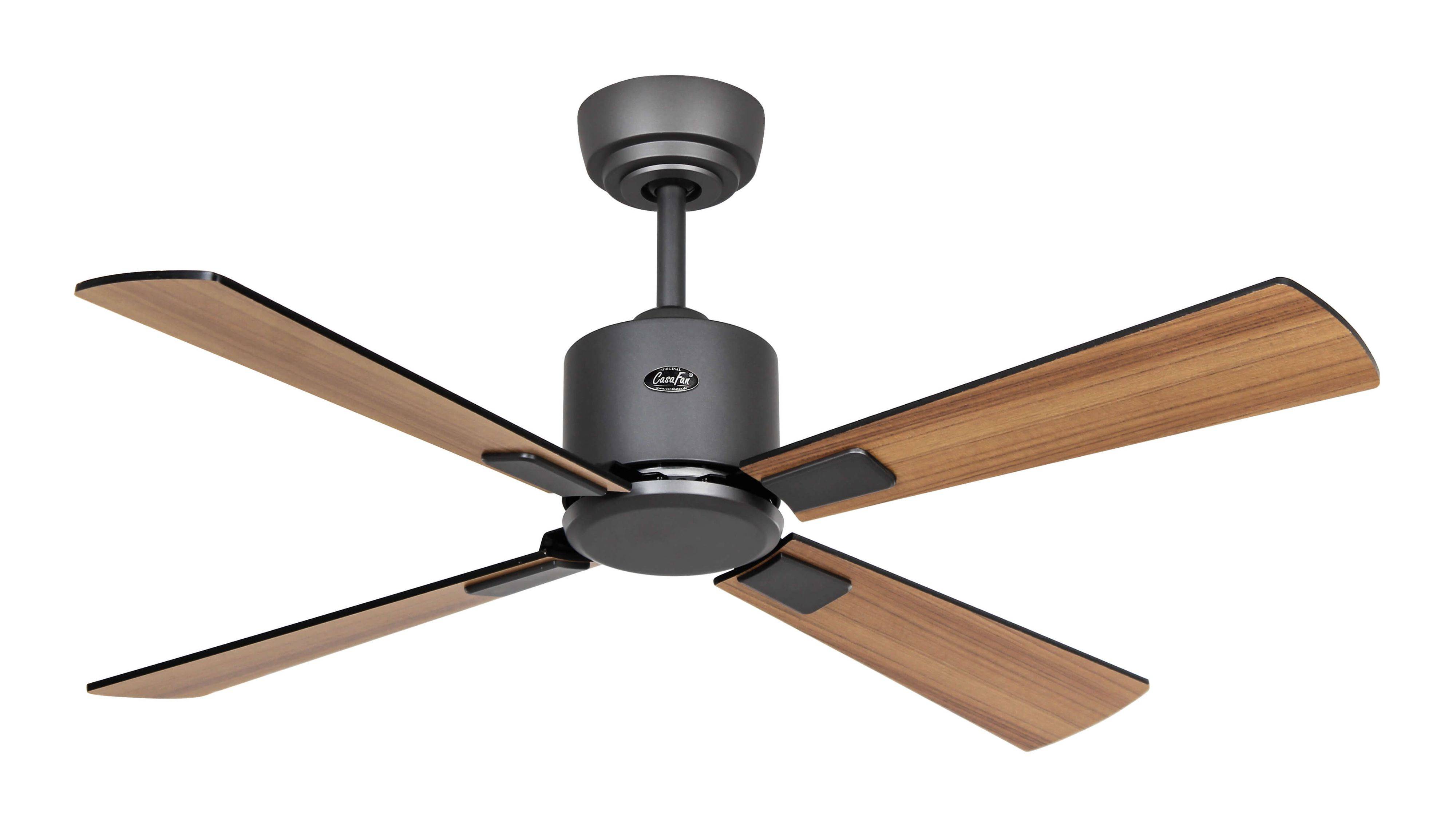 Deckenventilator Eco Neo III 103 BG Schwarz / Teak