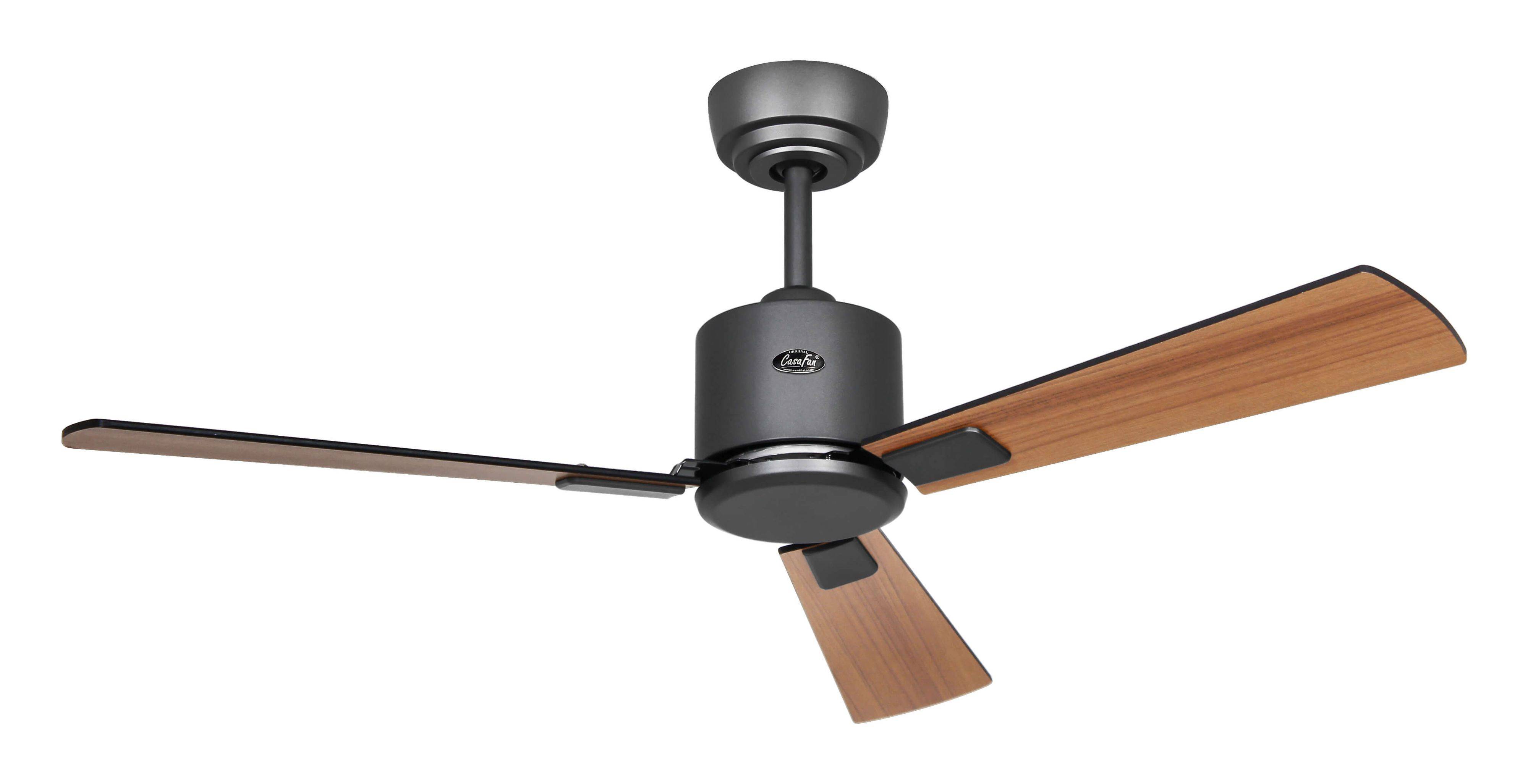 Deckenventilator Eco Neo III 103 BG Schwarz / Teak