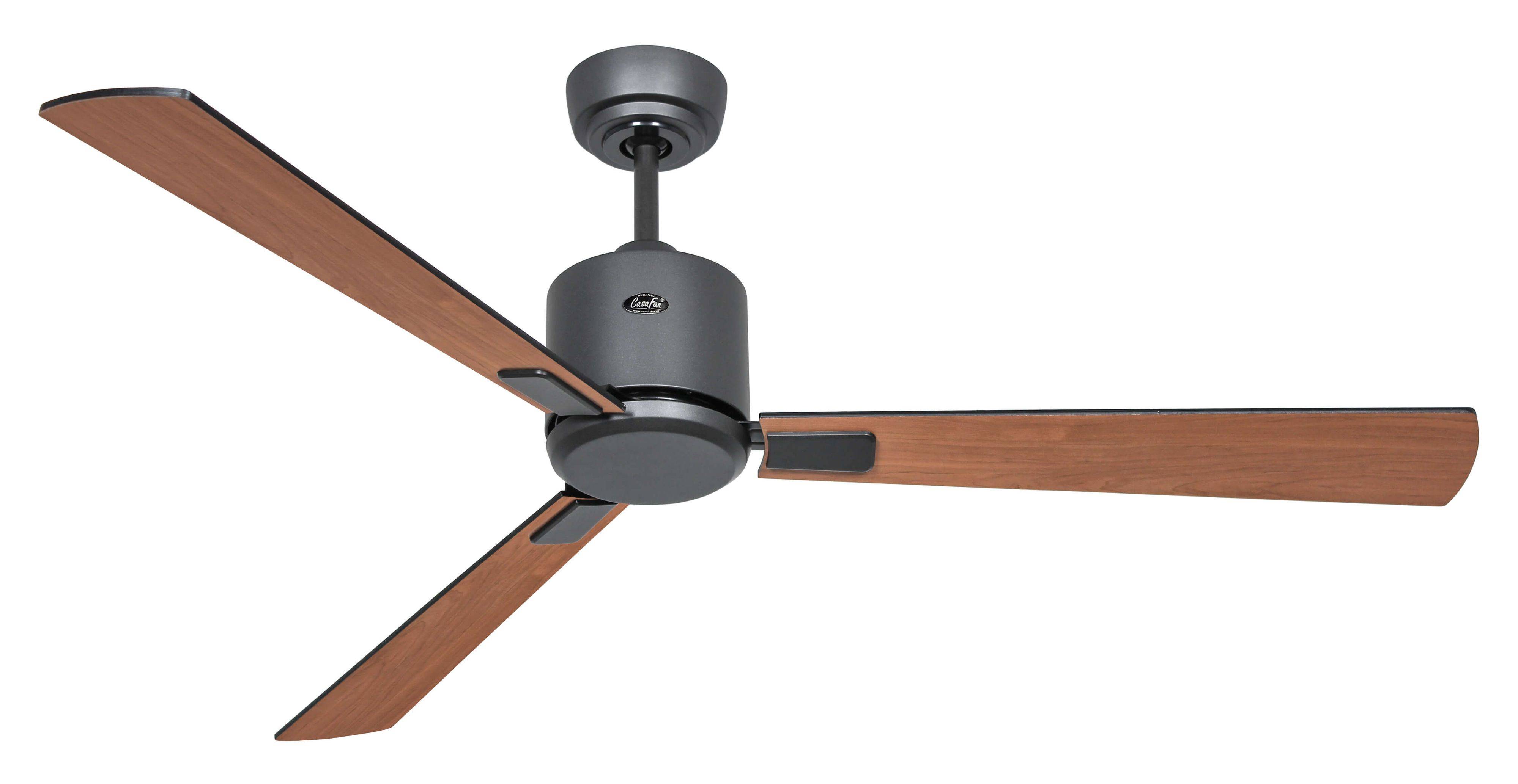 Deckenventilator Eco Neo III 132 BG Schwarz / Teak