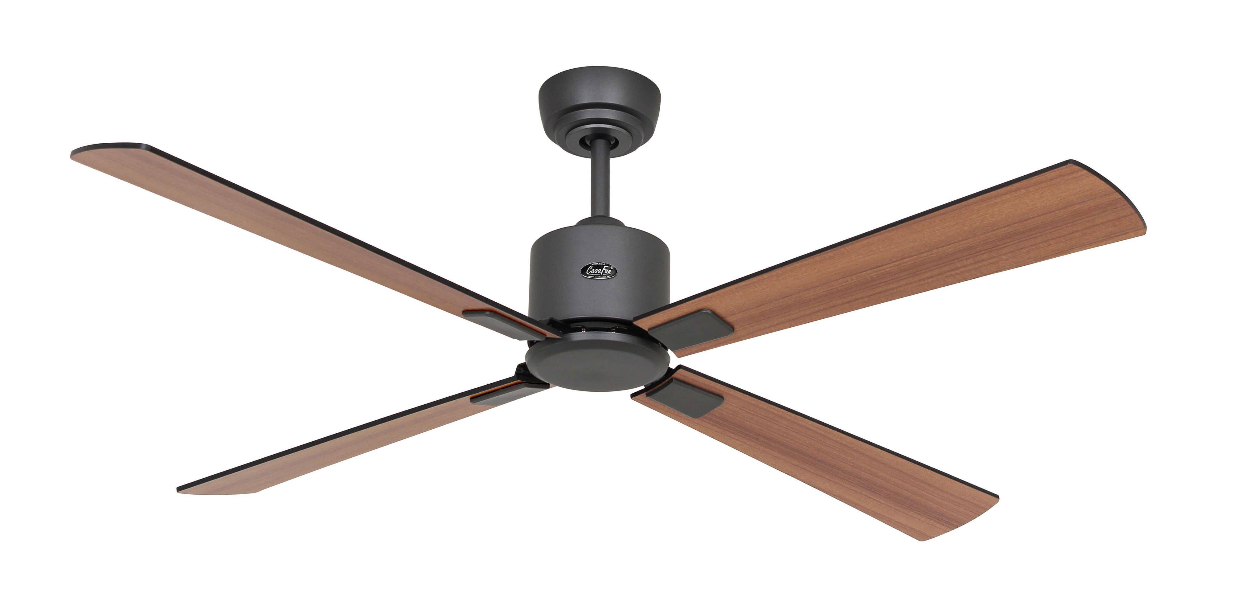 Deckenventilator Eco Neo III 132 BG Schwarz / Teak