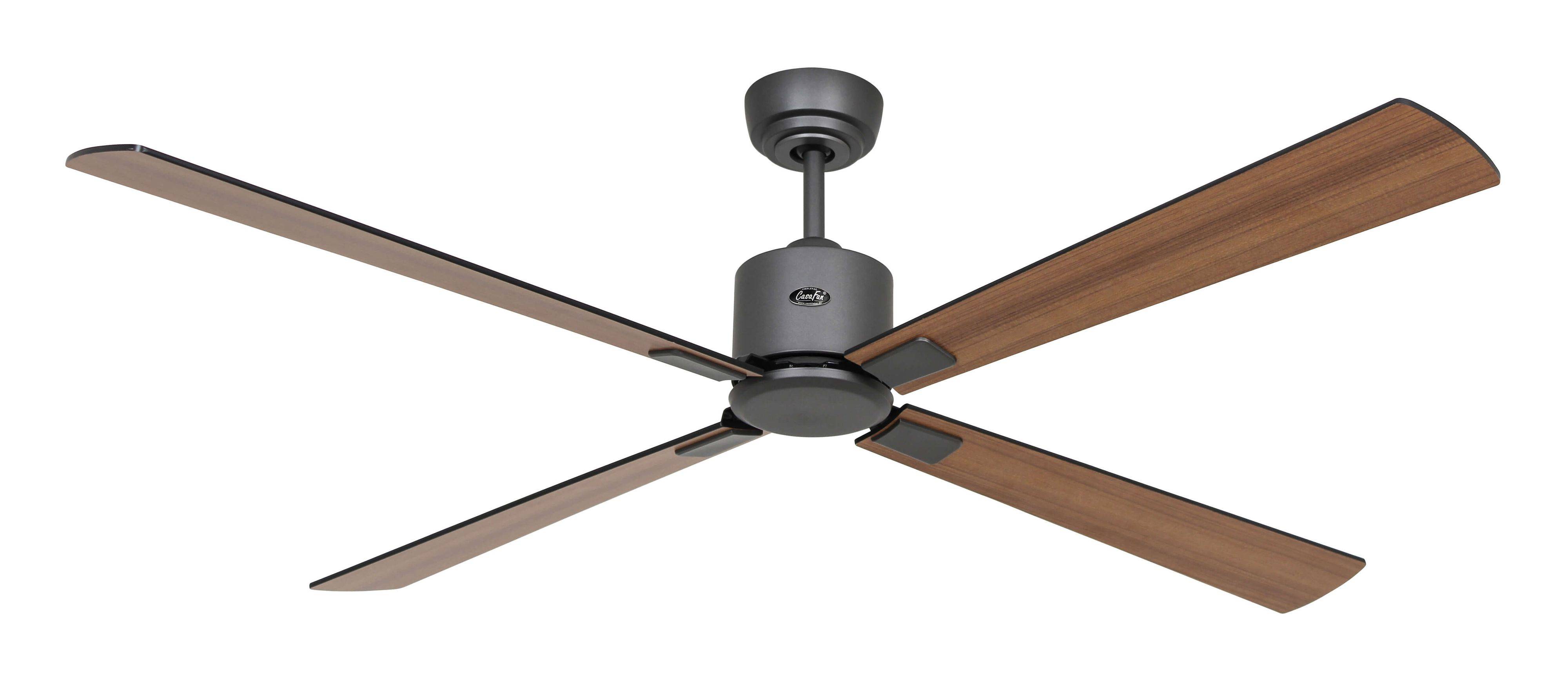 Deckenventilator Eco Neo III 152 BG Schwarz / Teak