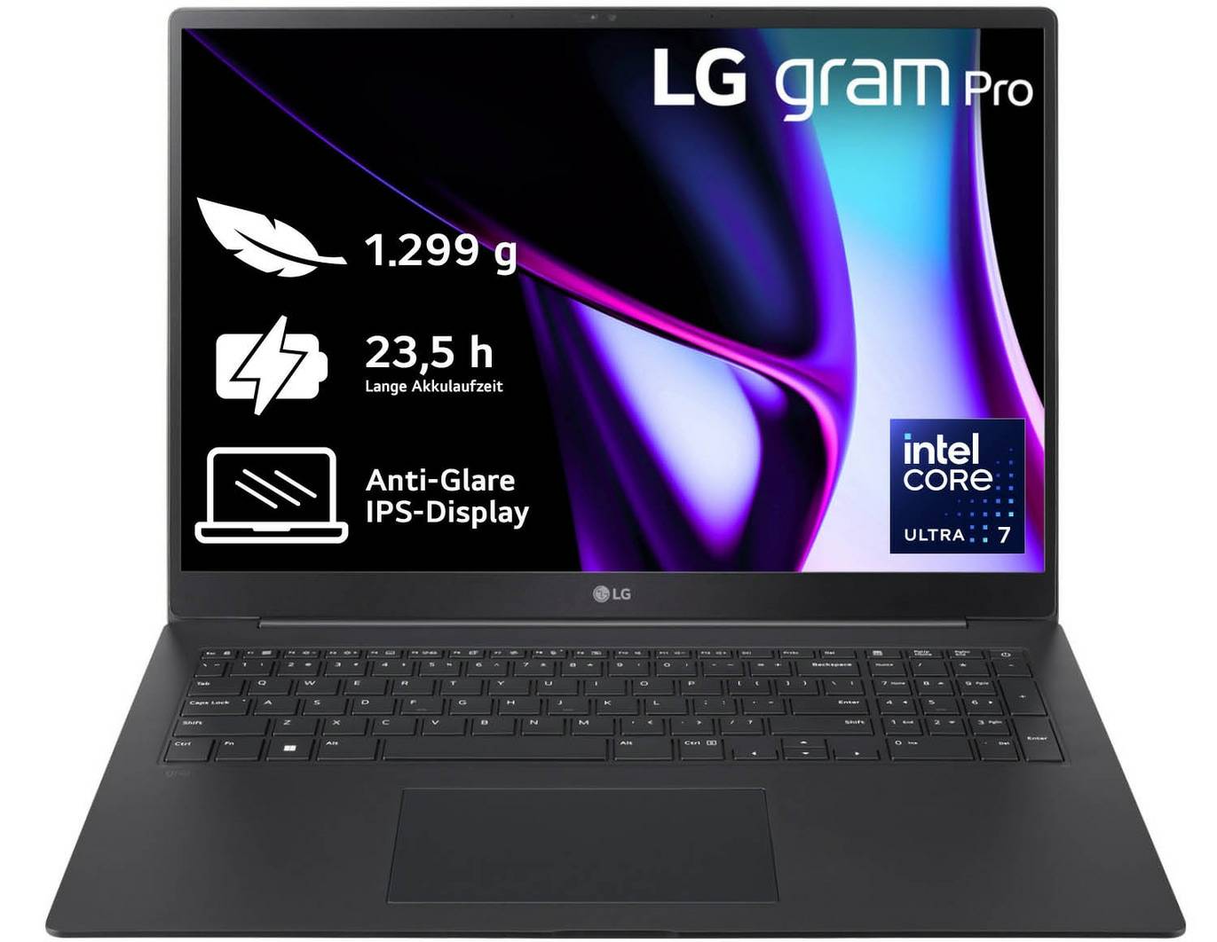 gram 17Zoll Pro Core Ultra 7 155H 16GB/1TB IPS Win11 schwarz 17Z90SP-G DE Layout - QWERTZ