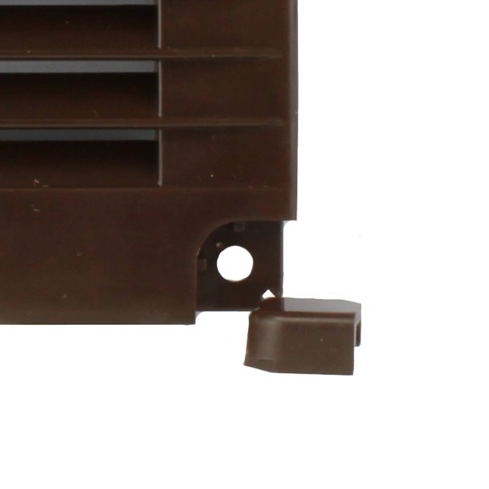 Lüftungsgitter Abluftgitter Lamellengitter Kunststoff eckig 350 x 350 mm braun