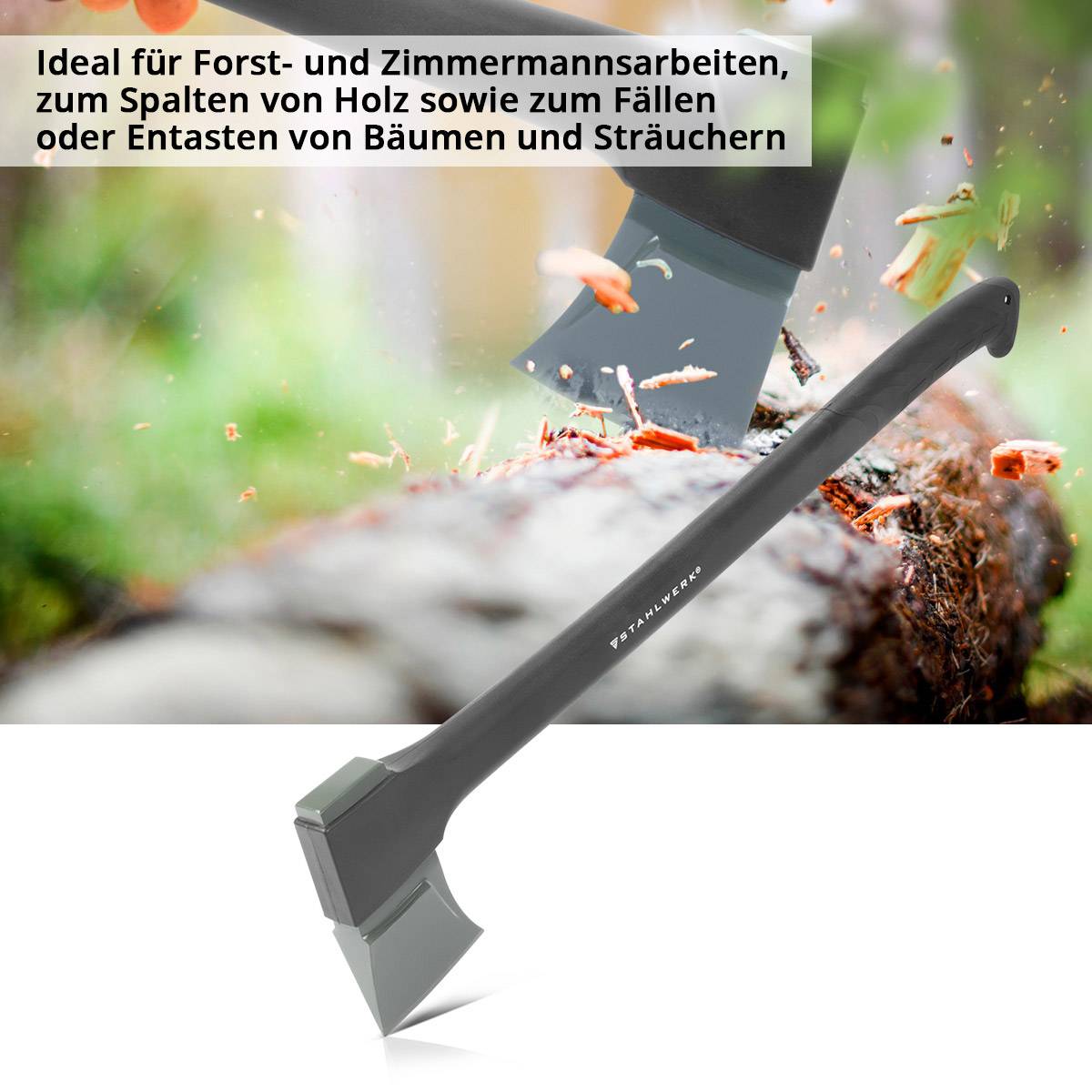 STAHLWERK AXT CA-775 ST 775 MM FORSTAXT AUS CARBON-STAHL MIT FIBERGLAS-GRIFF