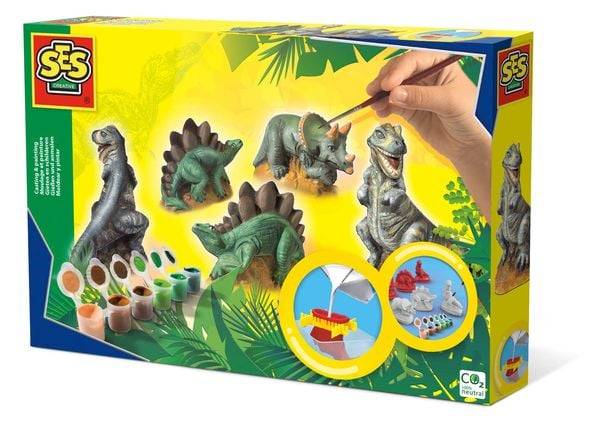 Dinos gießen und anmalen