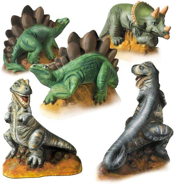 Dinos gießen und anmalen