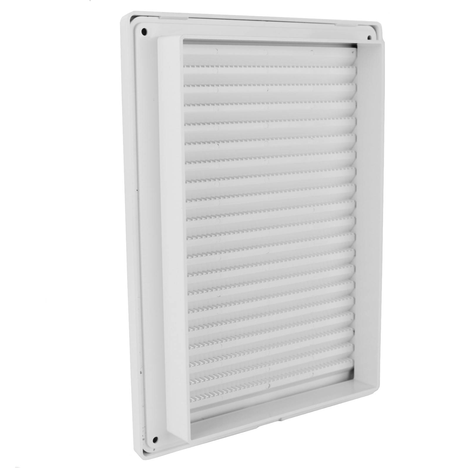 Lüftungsgitter Lamellengitter Abluftgitter Insektenschutz Kunststoff 140 x 210 mm weiß
