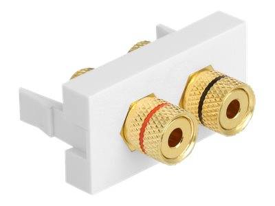 Delock Easy 45 - Einrastmodul - Farbring rot / schwarz - 2 x Polklemme, 2 x Polk