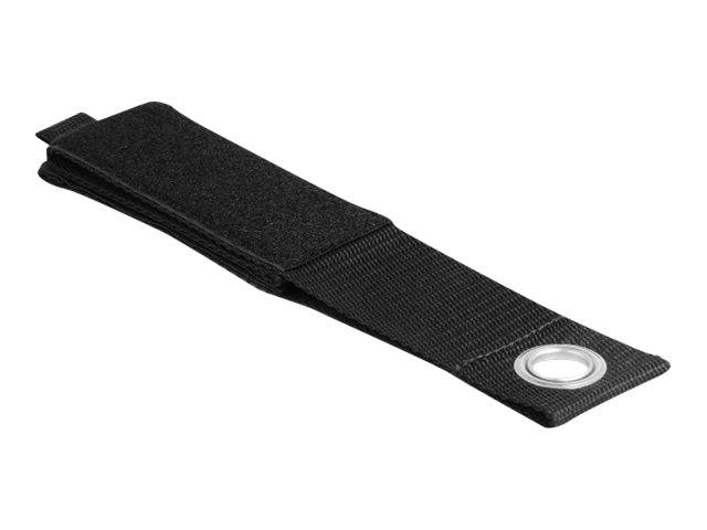 Delock Klettverschluss - strapazierfähig mit Befestigungsöse - 50.8 cm - Schwarz