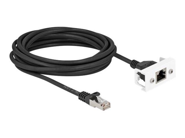 Delock Netzwerkverlängerungskabel - RJ-45 (M) - zu RJ-45 (W) Paneel montierbar -