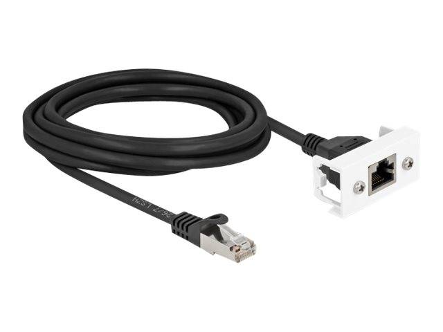 Delock Netzwerkverlängerungskabel - RJ-45 (M) - zu RJ-45 (W) Paneel montierbar -