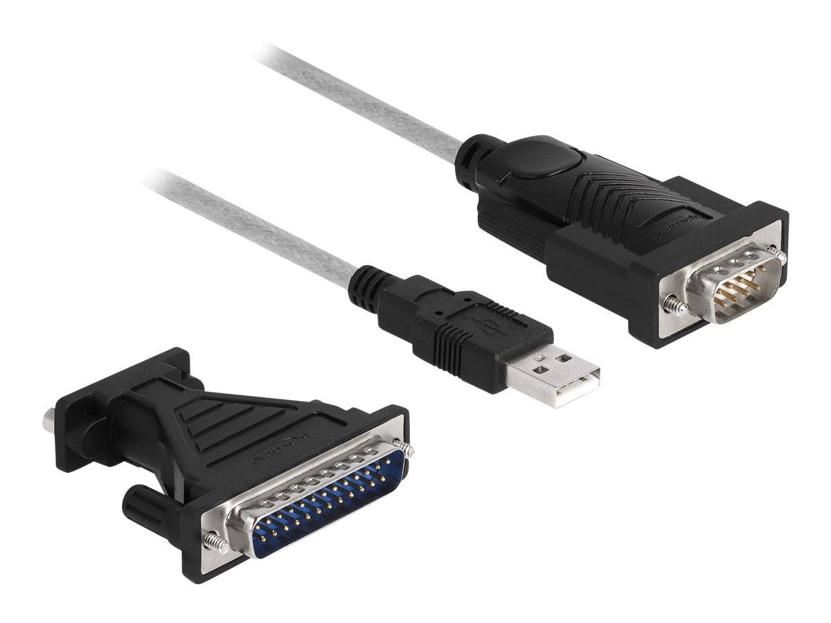 Delock USB / Serienkabel-Set - USB / USB 2.0 / EIA-232 - Daumenschrauben - Schwa