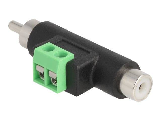 Delock Video- / Audio-Adapter - RCA zu 2-polige Klemmleiste - Schwarz/Grün