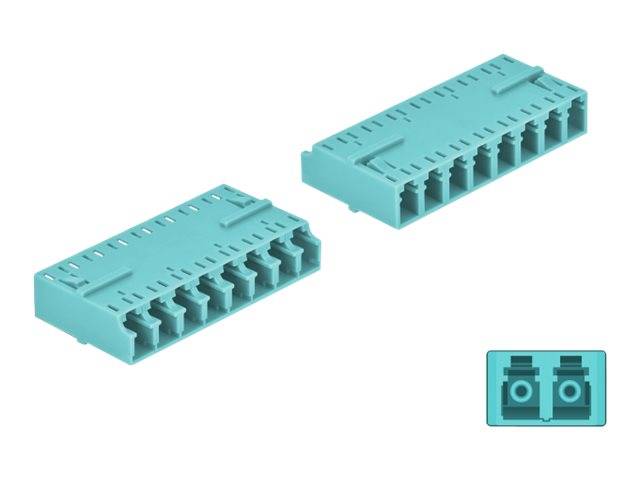 Delock Netzwerkkoppler - LC (W) zu LC (W) - Glasfaser - Aquamarin