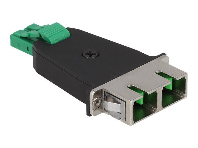 Delock Netzwerkkoppler - LC (M) zu SC (W) - Glasfaser - Duplex - grün & schwarz