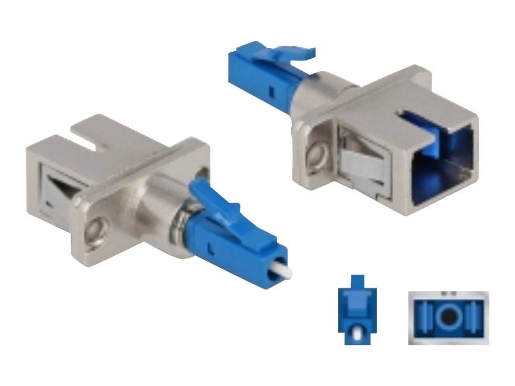Delock Netzwerkkoppler - LC (M) zu SC (W) - Glasfaser - Simplex - Blau