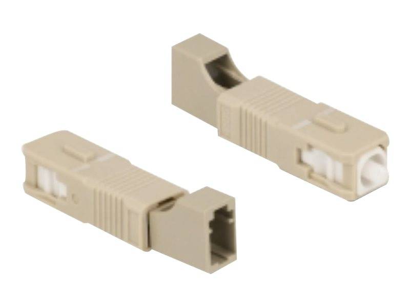 Delock Netzwerkkoppler - SC (M) zu LC (W) - Glasfaser - Simplex - beige