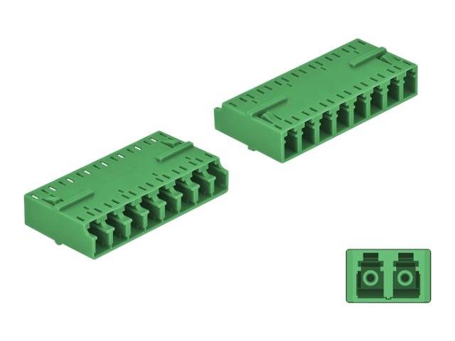 Delock Netzwerkkoppler - LC (W) zu LC (W) - Glasfaser - grün