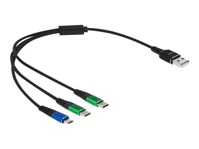Delock USB-Kabel - USB (nur Strom) (M) zu Mikro-USB Typ B (nur Strom) - USB-C (n