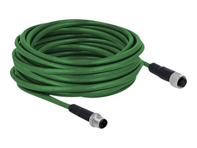 Delock Netzwerkkabel - M12 (4-polig) (M) zu M12 (4-polig) - (W) - 10 m - 6.5 mm