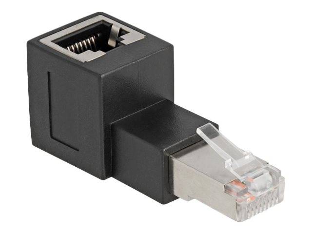 Delock Netzwerkadapter - RJ-45 (W) gewinkelt zu RJ-45 (M) - CAT 6a