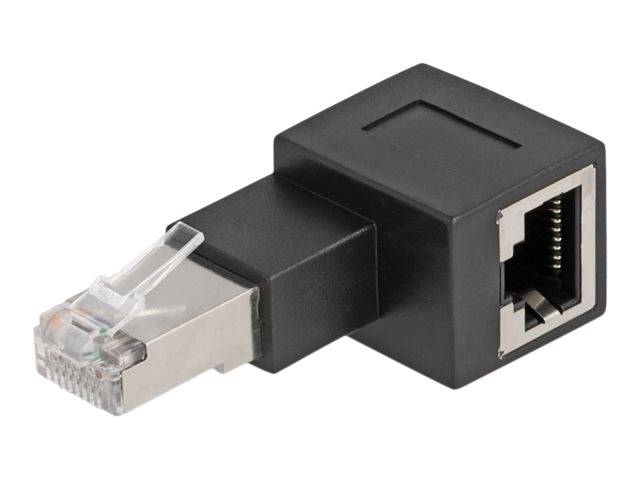Delock Netzwerkadapter - RJ-45 (M) nach rechts abgewinkelt zu RJ-45 (W) - CAT 6a