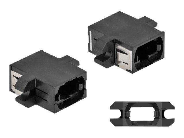 Delock Netzwerkkoppler - MPO (W) zu MPO (W) - Glasfaser - Schwarz